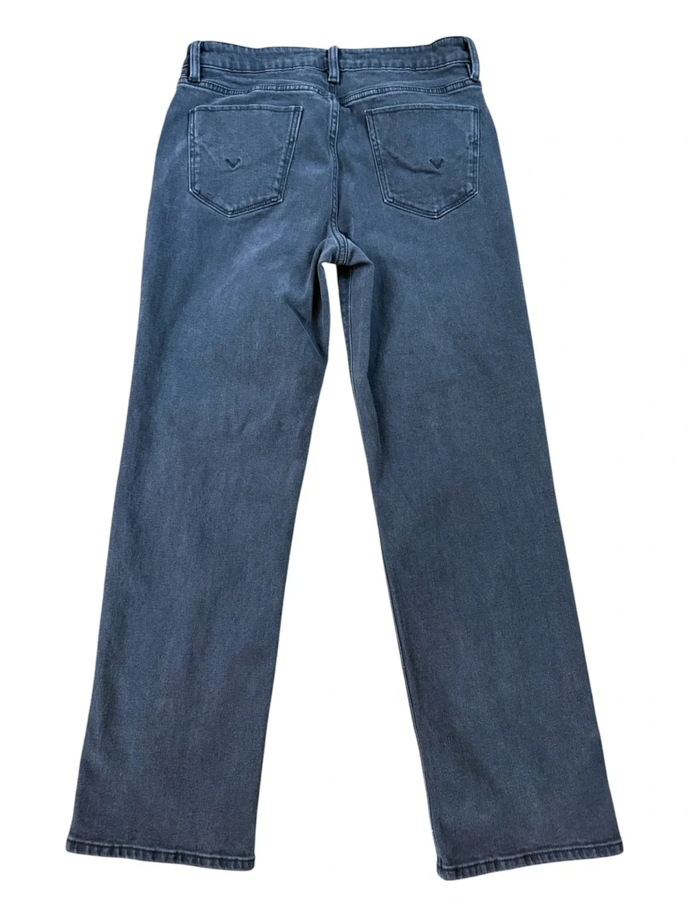 Hudson Los Angeles Mid Rise Straight Leg Black Jeans.  Size 10